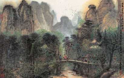 孙永 2005年作 雁荡胜景 镜心